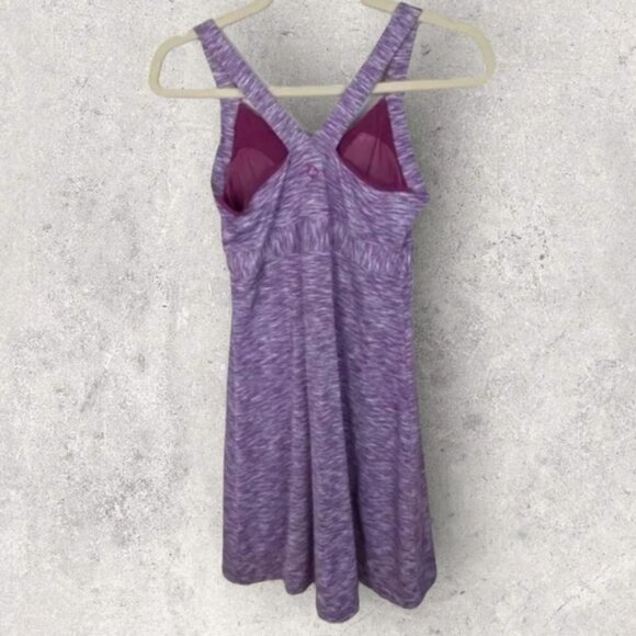 Prana Amaya Space Dye Dress Boysenberry Eggplant Purple Size XS Shelf Bra Boho - Picture 6 of 11